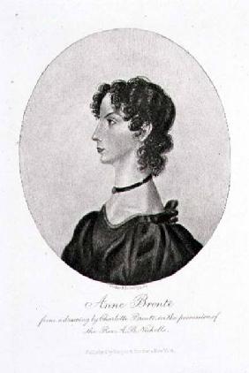 Portrait of Anne Bronte (1820-49) from a drawing in the possession of the Rev. A. B. Nicholls, engra