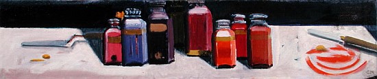 Jars of Pigment, 2003 (oil on canvas)  von Charlotte  Moore