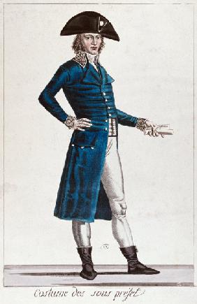 Costume of an Under-Prefect during the period of the Consulate (1799-1804) of the First Republic in 15th
