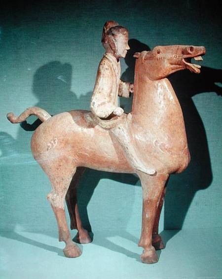 Horseman, from Xianyang, Shaanxi, Western Han Dynasty von Chinese School