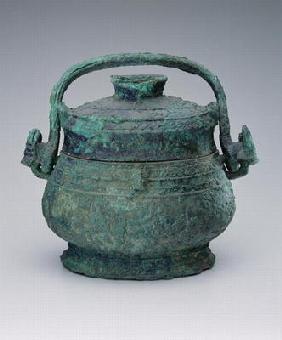 Covered vessel, Shang Dynasty, 17th-11th BC (bronze) 16th