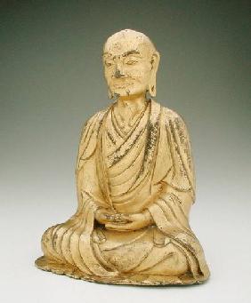 Figure of a seated luohan, Liao dynasty 916-1125
