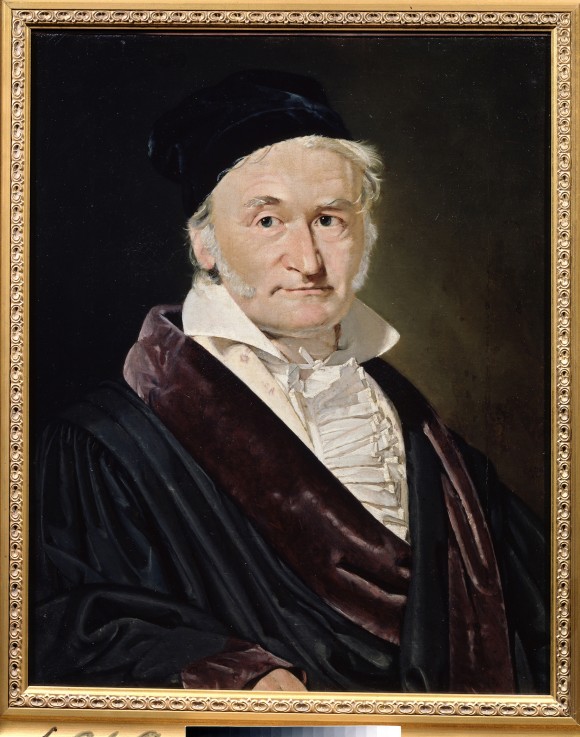 Porträt des Mathematikers, Astronomen und Physikers Carl Friedrich Gauss (1777-1855) von Christian Albrecht Jensen