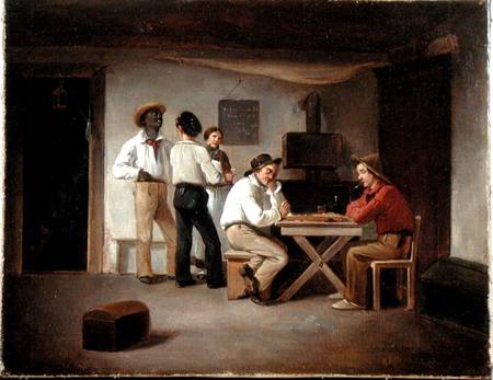 Sailors Playing a Board Game in a Tavern von Christian Andreas Schleisner