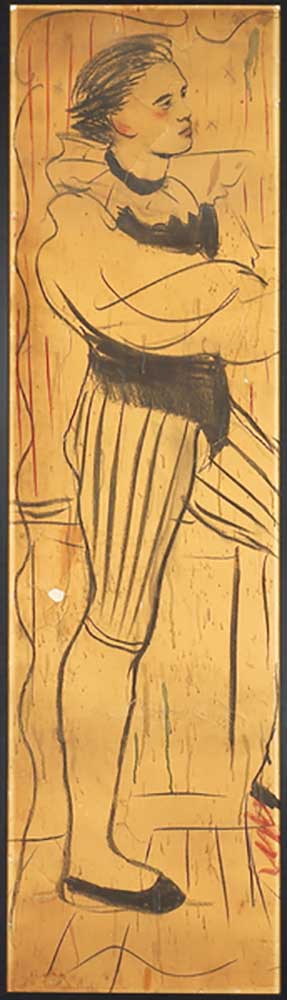 Triptychon (Zeichnung einer Liebhaberszene) (siehe auch 742029-30) von Christian Berard