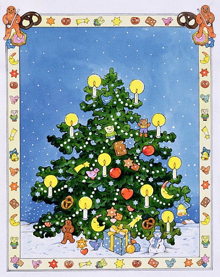 Christmas Tree (w/c on paper)  von Christian  Kaempf