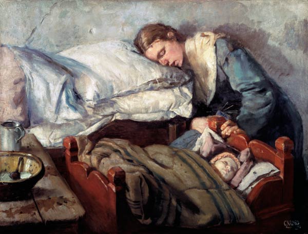 Sleeping Mother von Christian Krohg