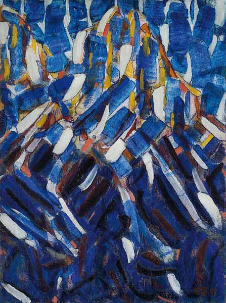 Abstraktion (Der blaue Berg) von Christian Rohlfs