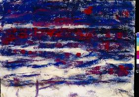 Ostseestrand bei Ahlbeck (Blau-rote Dämmerung) 1928