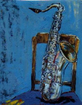 Saxophon mit Stuhl II 1999-2000
