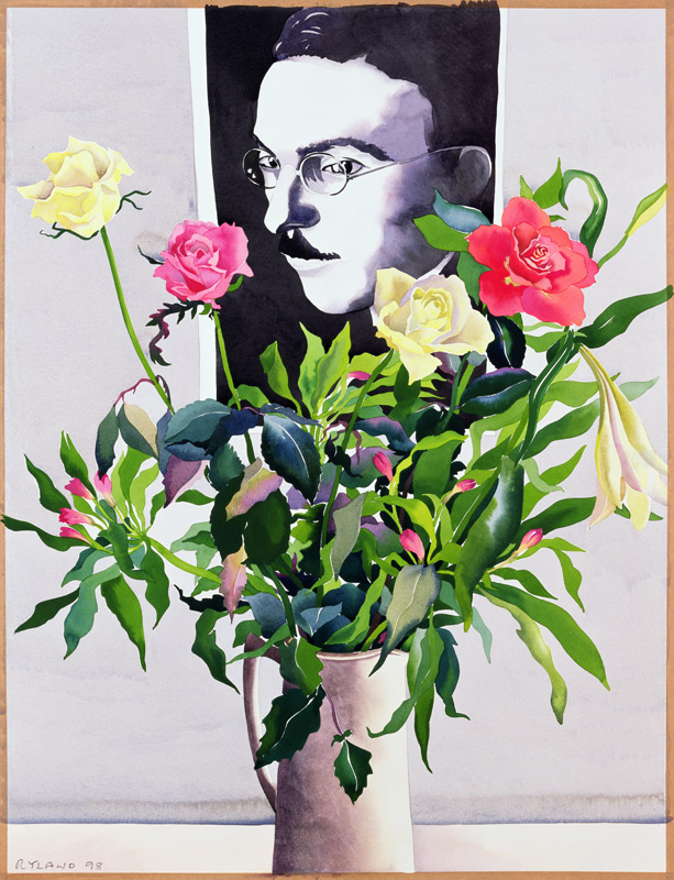 Fernando Pessoa (1888-1935), Roses and Lilies (w/c on paper)  von Christopher  Ryland