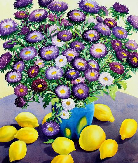 Purple Asters and Lemons