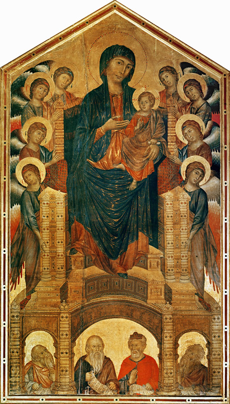 Madonna and Child Enthroned, c.1280-85 (see also 33478) von giovanni Cimabue