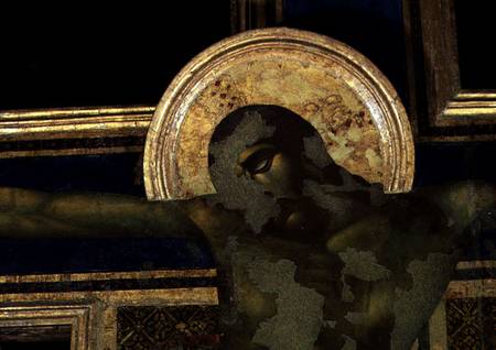 Crucifixion, detail of head von giovanni Cimabue