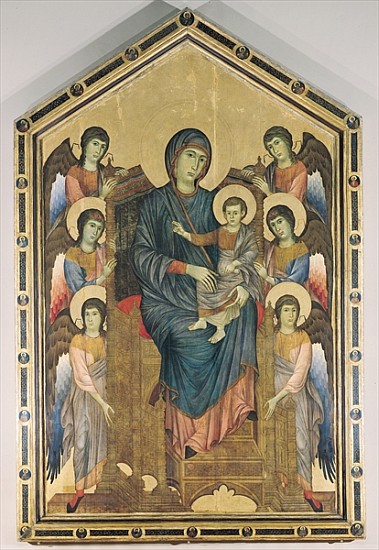 The Virgin and Child in Majesty surrounded by Six Angels, c.1270 von giovanni Cimabue