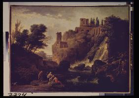 Wasserfall in Tivoli 1747
