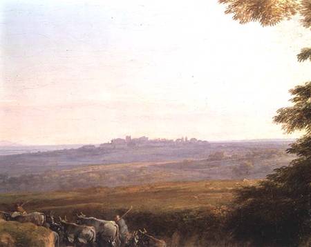 Landscape with Cowherds (detail) von Claude Lorrain