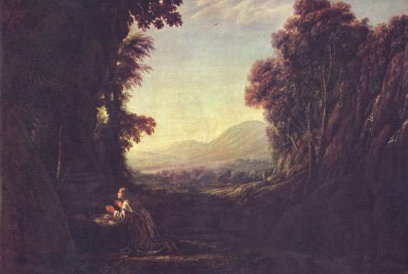 Landschaft mit büßender Magdalena von Claude Lorrain