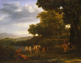 Landschaft mit tanzenden Satyren und Nymphen 1646