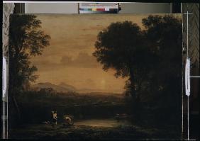 Landschaft mit Tobias und dem Engel 1663