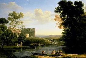 Pastoral Capriccio with the Arch of Constantinople 19th