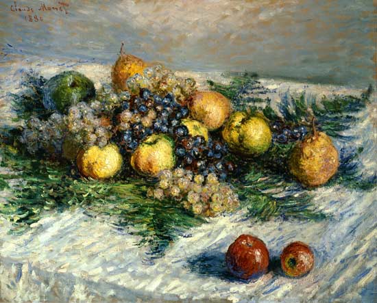 Stillleben mit Birnen und Trauben von Claude Monet