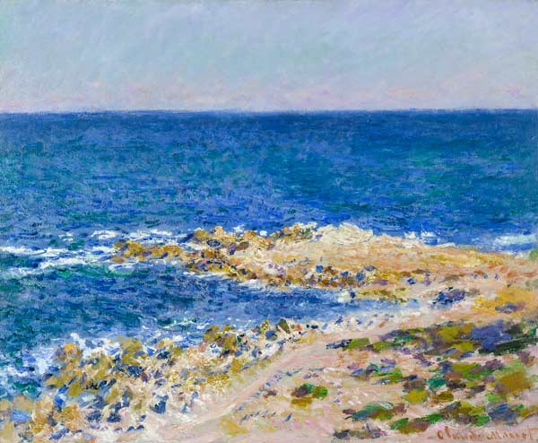 La grande Bleue à Antibes. von Claude Monet