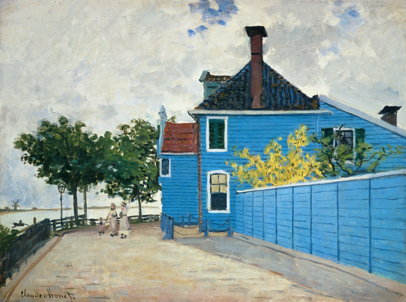 Das blaue Haus in Zaandam. von Claude Monet