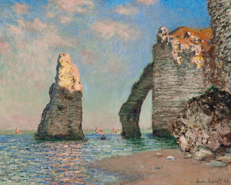 Die Nadel und die Falaise d'Aval von Claude Monet