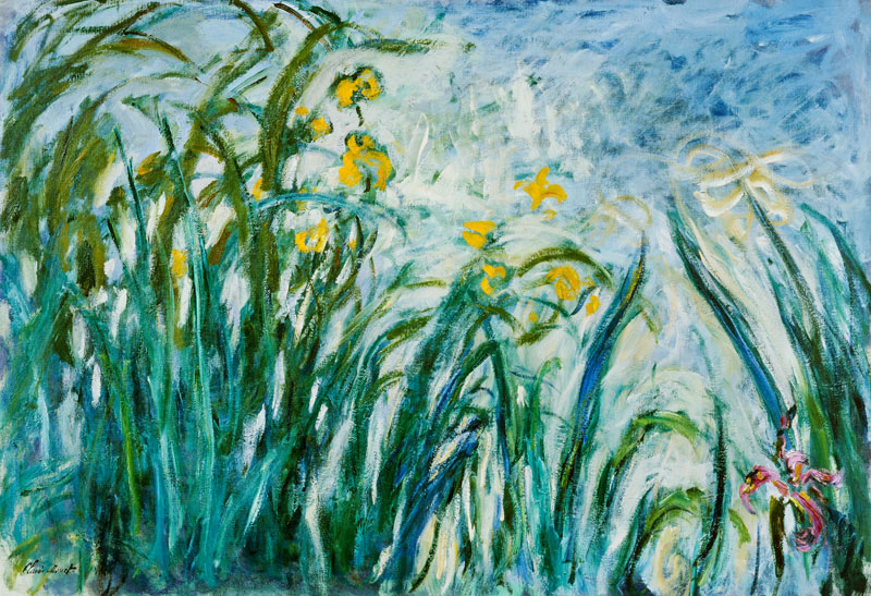 Gelbe und violette Schwertlilien von Claude Monet