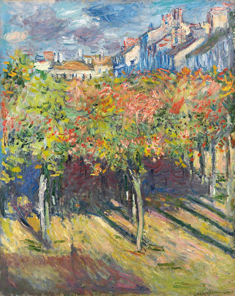 Lindenbäume in Poissy (Les tilleuls à Poissy) von Claude Monet