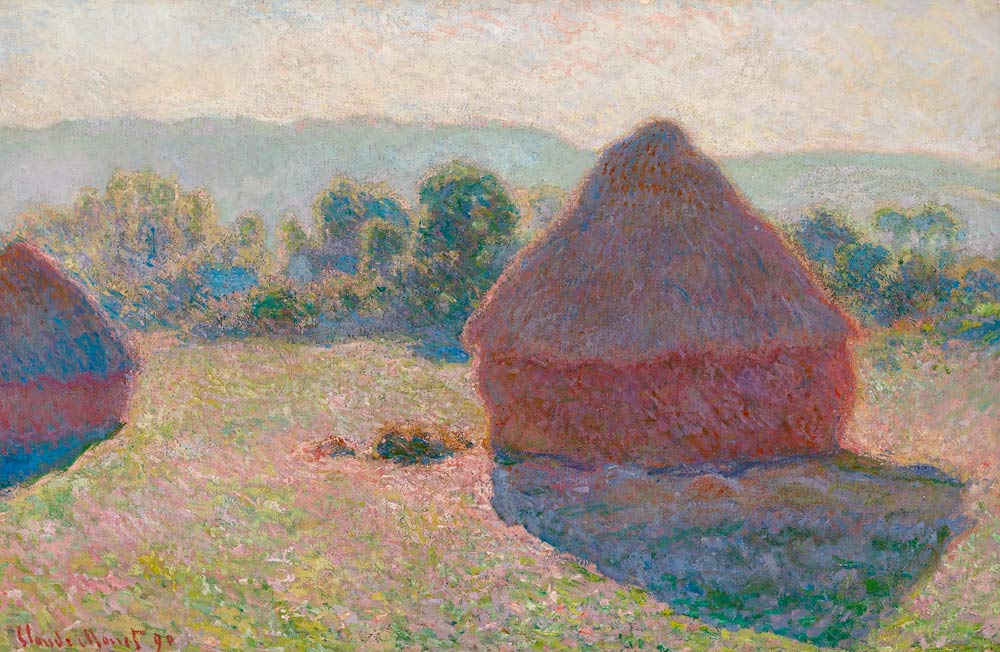 Meules, milieu du jour von Claude Monet