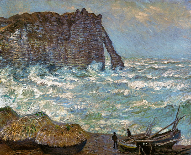 Rough Sea at Etretat von Claude Monet