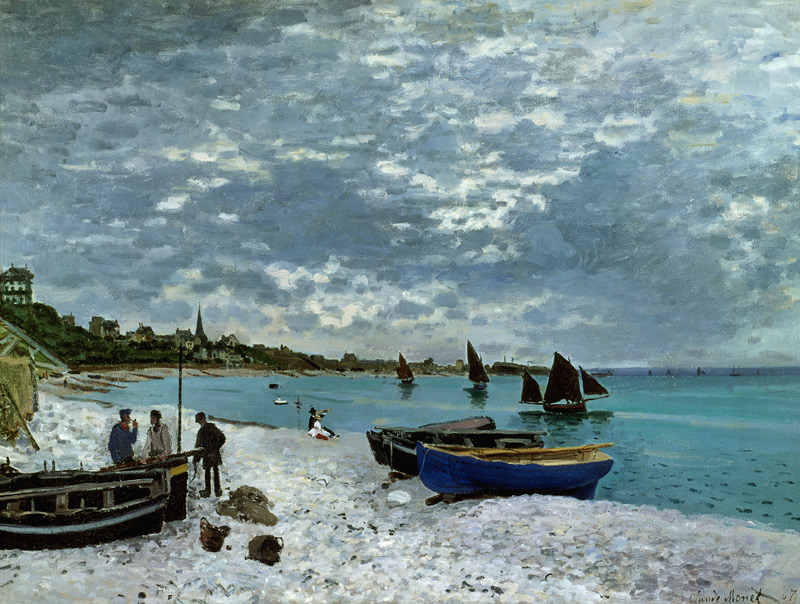 The Beach at Sainte-Adresse von Claude Monet