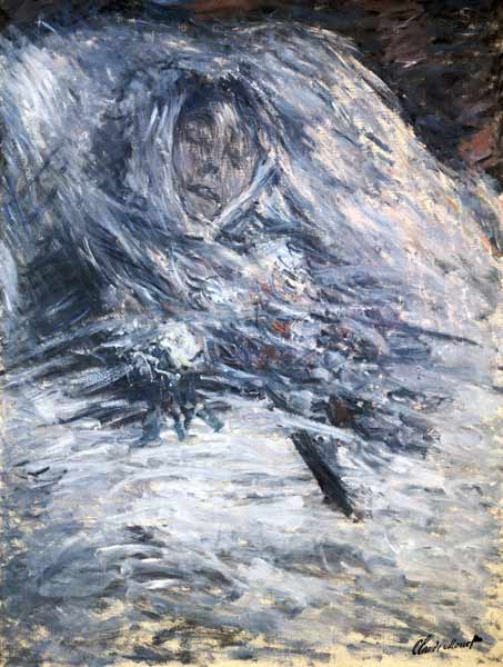Camille Monet auf dem Totenbett von Claude Monet