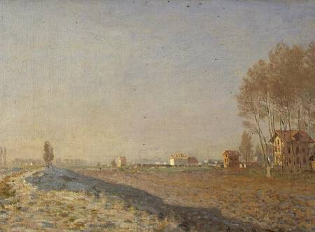 The Plain of Colombes, White Frost von Claude Monet