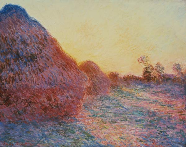 Strohschober im Sonnenlicht. von Claude Monet