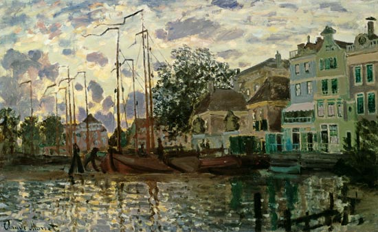 The Dam at Zaandam, Evening von Claude Monet