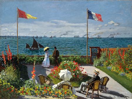 Die Terrasse am Meeresufer von Sainte - Adresse 1867