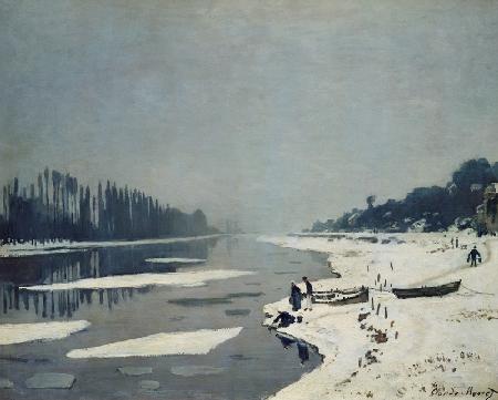 Ice on the Seine at Bougival c.1864-69