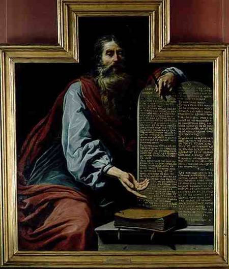 Moses with the Tablets of the Law von Claude Vignon