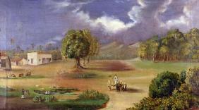 The Villa of San Pedro Alejandrino (oil on canvas) 17th