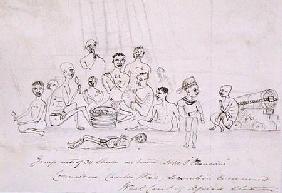 Group of 311 slaves on board H.M.S. 'Vesuvius' c.1850 cil