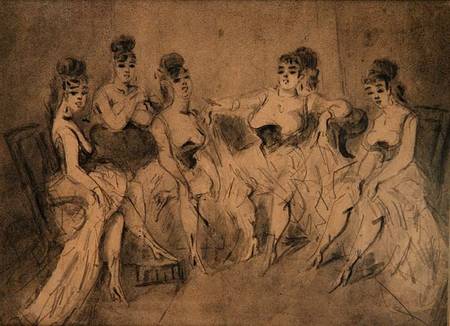 Girls in a Bordello (pen and ink) von Constantin Guys