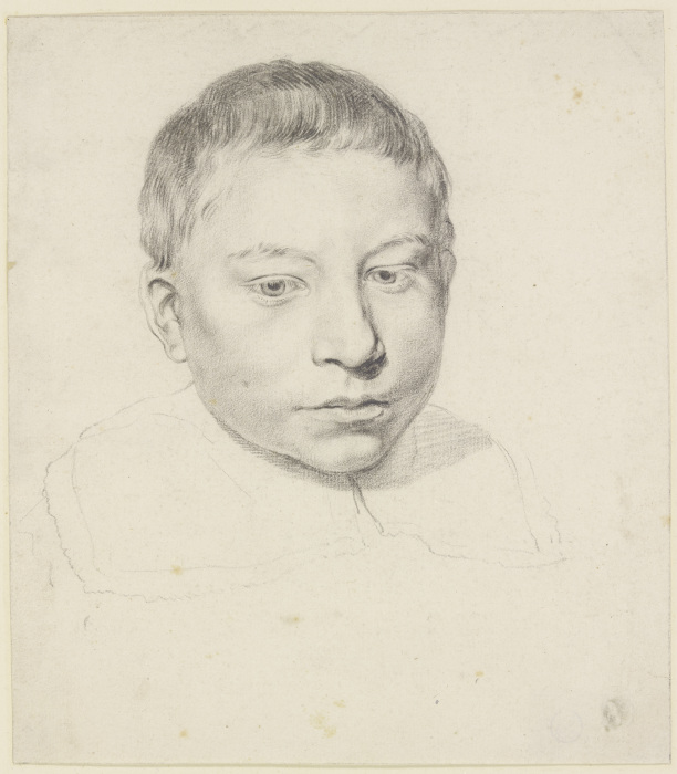 Kopf eines Jünglings mit umgelegtem Kragen von Cornelis Visscher