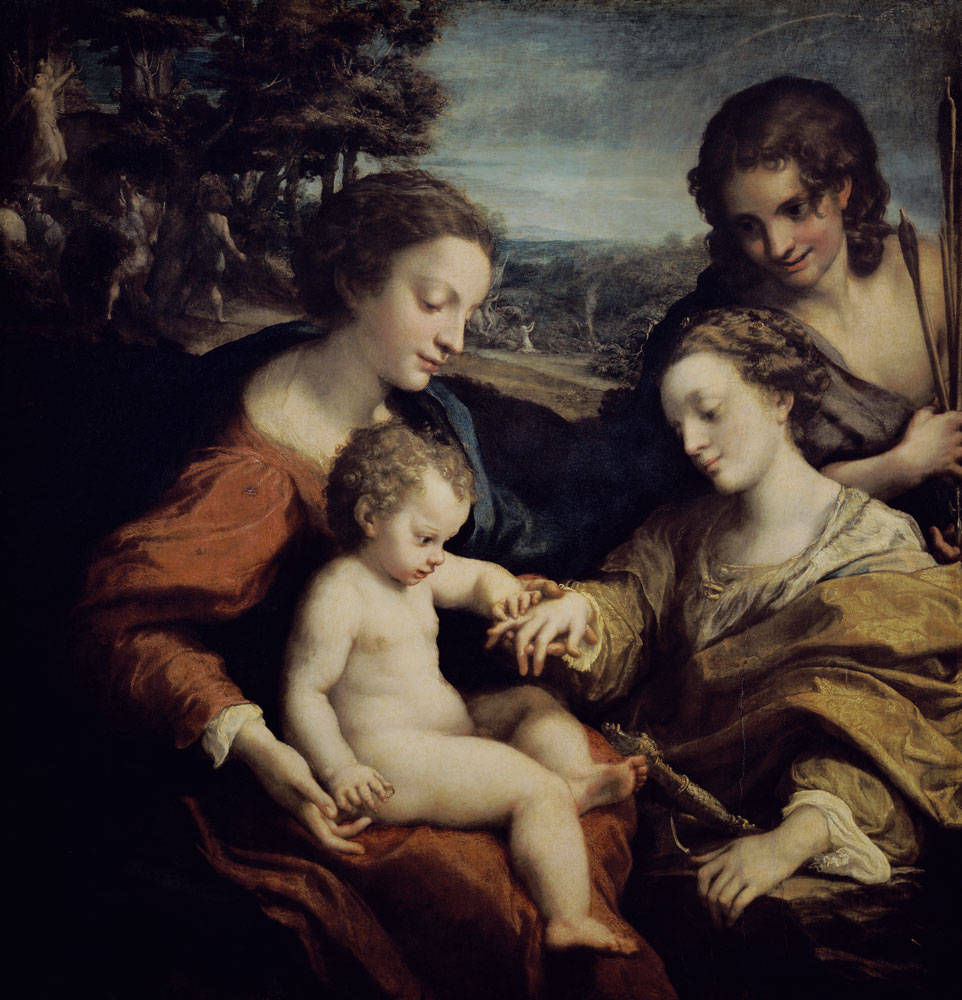 Die mystische Vermählung der H.Katharina von Alexandrien von Correggio (eigentl. Antonio Allegri)