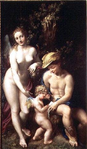 Venus with Mercury and Cupid ('The School of Love') c.1525