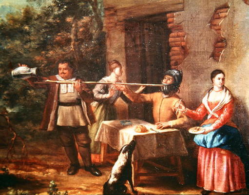 Don Quixote Drinking at an Inn (oil on canvas) von Cristobal Valero