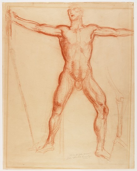 Study for the figure of John Brown in the Tragic Prelude mural for the Kansas Statehouse von John Steuart Curry