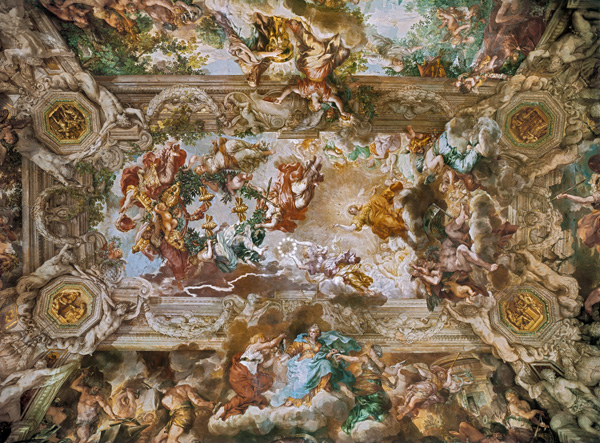 Der Triumph der Göttlichen Vorsehung (Verherrlichung des Papstes und der Familie Barberini) von Pietro  da Cortona,